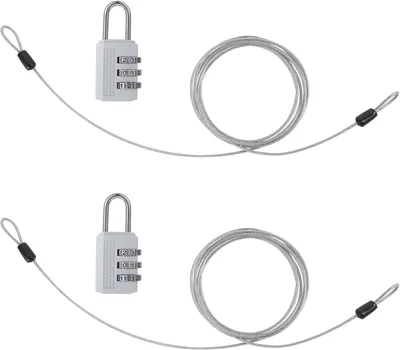 Productafbeelding van Staalkabel met lussen - 2 stuks - 2 m x 3 mm - Zilver
