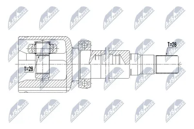 Produktbild von NTY Gelenksatz Antriebswelle Vorne Rechts für VOLVO V70 III (135) NPW-VV-083