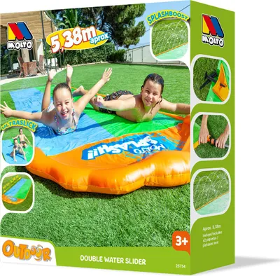 Produktbild von Doppelte Wasserrutschbahn mit SplashBoost 5,38 m Moltó