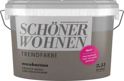 Produktbild von SW Trend Wandfarbe matt 2,5L manhattan 7513