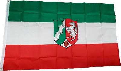 Produktbild von Fahne Flagge Bundesland NRW Nordrhein - Westfalen 90 x 150 cm mit 2 Ösen von Versand-King