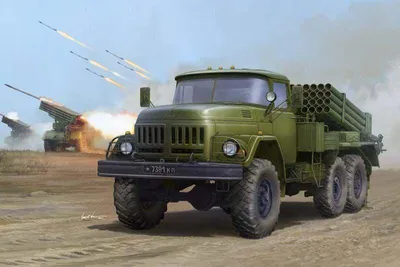 Productafbeelding van Trumpeter, Russische 9P138 Grad-1 op een Zil-131, schaal 1:35
