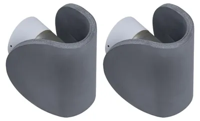 Produktbild von 2er Set LED Wandleuchte, Beton, grau, halbrund, H 15,7 cm