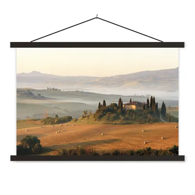 Produktbild von MuchoWow® Textilposter Toskana - Landschaft - Italien 120x80 cm mit schwarzem Rahmen - Wanddeko