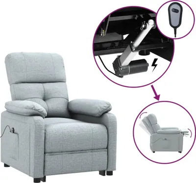 Obrázek produktu pro vidaXL Relaxační křeslo Electric Light Grey Fabric