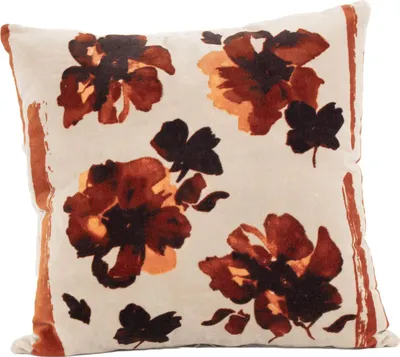Produktbild von Samtkissen mit Blumenmuster