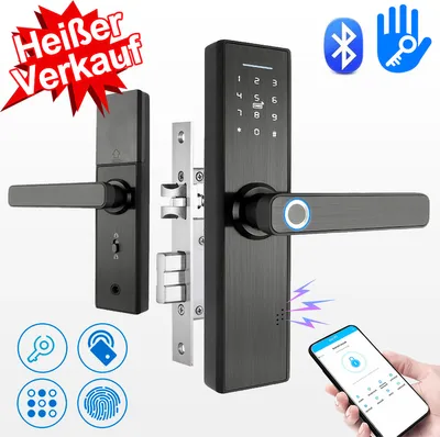 Produktbild von Welikera Zahlenkabelschloss, Fingerabdruck Türschloss, Elektronische Smart Lock-Fingerabdruck-App, biometrisches Fingerabdruck-Schloss, intelligentes Anti-Peeping