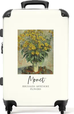Produktbild von NoBoringSuitcases.com® Großer Koffer - Kunst - Monet - Blumen - Alte Meister - Kombinationsschloss TSA - Hartschalen Trolley 4 Rollen - 72 liter - Reisekoffer - 66 cmKoffer Mittelgroß 67x43x25 cm, 72L,