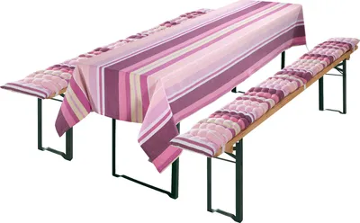 Produktbild von REDBEST Bierbank-Auflagen und Tischdecke 3-teilig pink 90x260 cm