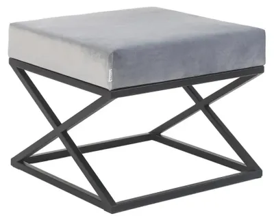 Produktbild von Bank, quadratischer Hocker Irsa 60 x 60 cm, moderne gepolsterte Sitzfläche