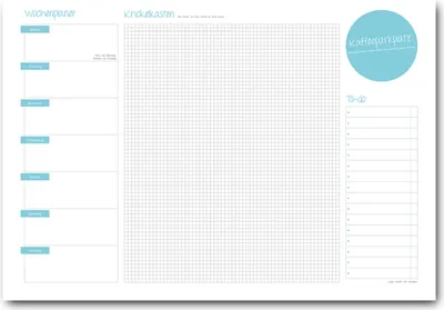 Produktbild von 1 Schreibtisch-Unterlage Freche Woche I dv_291 I DIN A2 I Wochenplan Wochenplaner Schreibunterlage Organizer zum Beschreiben Abreißen lustig