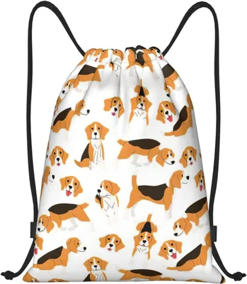 Immagine prodotto di Zaino con motivo cani - Borsa sportiva/gymbag - Ideale per sport e viaggi - Spallacci regolabili - Leggero - Multicolore