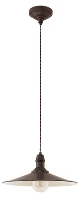 Immagine prodotto di Lampadario A Sospensione Vintage Stockbury Acciaio Marrone Antico 1 Luce E27