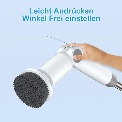 Produktbild von 8-in-1 Elektrische Reinigungsbš¹rste,Kabellos Akkureinigungsbš¹rste,wasserdicht,LED-Display am Griff mit 2 Geschwindigkeitsstufen,Akkuanzeige