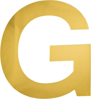Produktbild von Oblique Unique Bügelbild Buchstabe G Bügelfolie für DIY Gestaltung Beschriftung von Kleidungsstücken uvm. - gold