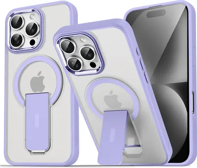 Immagine prodotto di Custodia magnetica per iPhone 11, compatibile con MagSafe, retro opaco, cover antiurto con supporto Viola chiaro