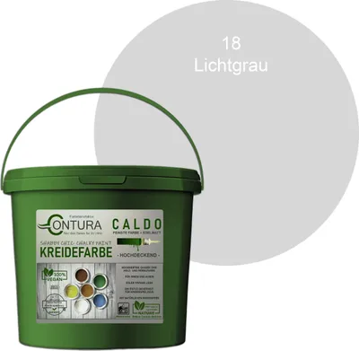 Produktbild von Contura BeGreen 1Kg. Kreidefarbe Shabby Chic Möbellack - 18 Lichtgrau