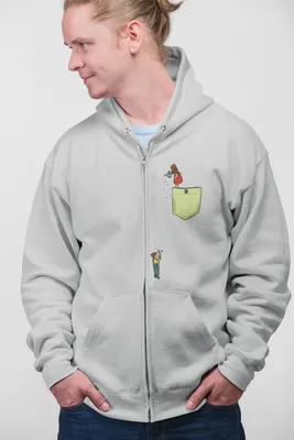 Produktbild von D&B Uni Hoodie ZIPPO00033 Watering HellGrau-Größe S