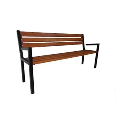 Produktbild von Gartenbank Parkbank Gartenmöbel Holzbank 178x90cm Metall Holz Garten Bank Sitzbank Möbel