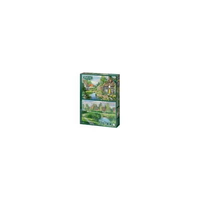 Produktbild von Falcon - Puzzle 2x500 Riverside Cottages - 500 dielov
