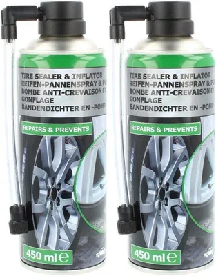 Productafbeelding van 2x bandenpechspray, autobanden pechset ook voor motorbanden