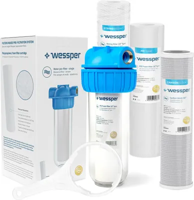 Produktbild von Einzelkörper Für Die Wasservorfiltration 1 Zoll Patronen 5 Mikron + Schlüssel