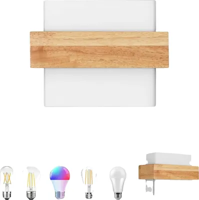Obrázek produktu pro Nástěnné svítidlo, moderní design, do interiéru, dřevo
