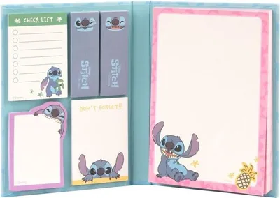 Obrázek produktu pro Stitch Sticky Notes Notebook, 100 Listů, Roztomilý Design
