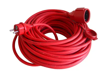 Produktbild von uniTEC 44590 Gummi-Verlängerung H05RR-F 3G1,5 mm², 25 m, rot
