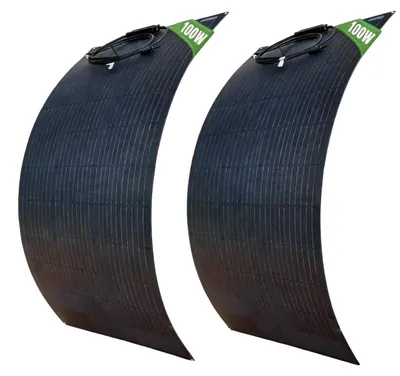 Zdjęcie produktu dla Panel słoneczny, elastyczna konstrukcja, wysoka wydajność, 2 panele o mocy 100 W