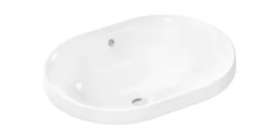 Zdjęcie produktu dla hansgrohe Xuniva U umywalka do zabudowy, z przelewem, bez otworu na baterię, 550x400 mm, biała, 60157450