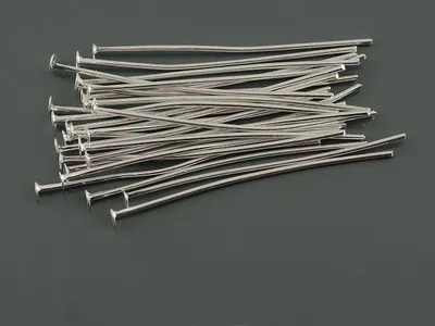 Produktbild von Vintageparts Nietstifte silberfarben, 38,5 mm, 70 Stück