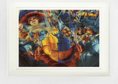 Produktbild von Umberto Boccioni Gerahmtes Bild Mit Edlem Passepartout | Wand-Bilder | Im Bilderrahmen - Das Gelächter, 1911 (30 x 40 cm)