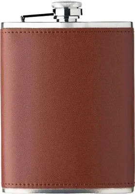 Produktbild von MidOcean - Flachmann, Schmal, 200ml MO1817 (Einheitsgröße) (Braun)