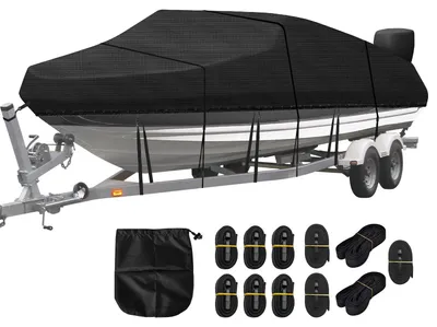 Productafbeelding van Waterdichte bootzeil - Dekzeil - 420D Oxford-stof - Voor V-romp - 3-4 m