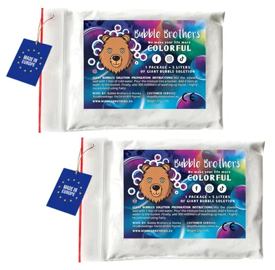 Produktbild von Seifenblasenflüssigkeit Riesenseifenblasen Nachfüllflasche - 2 x 5 Liter - Für Schnüre und Ringe - Universell einsetzbar - Für Garten und Park