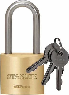 Obrázok produktu pre 20 mm oblúkový visiaci zámok s kľúčom Stanley