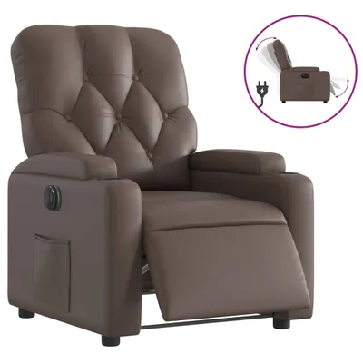 Produktbild von Elektrischer Relaxsessel Braun Kunstleder