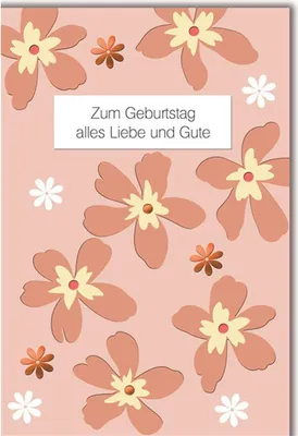 Produktbild von Geburtstag - Glückwunschkarte im Format 11,5 x 17 cm mit Umschlag