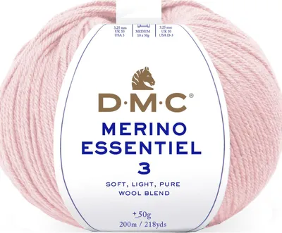 Immagine prodotto di DMC Merino Essentiel-3 – Filato composto da 50% Lana e 50%.poliacrilico (colore 981)