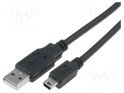 Produktbild von 1x Kabel USB A-Stecker,Mini-USB-B-Stecker USB 2.0 vernickelt CU215-018-PB USB-Kab