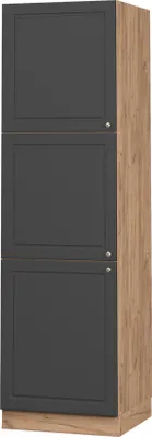 Produktbild von Vicco Herdumbauschrank Fame-Line, 60 cm, Anthrazit-Gold/Goldkraft Eiche