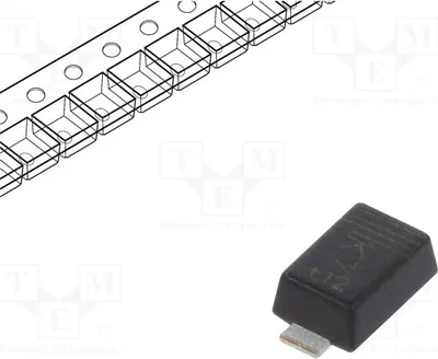 Immagine prodotto di 3x Diodo: Diodo raddrizzatore Schottky SMD, 1,4A, 100V, 3,7ns, PMEG10010ELRX, tipo Schottky
