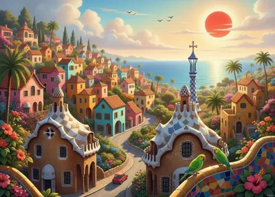 Produktbild von Alipson Puzzle Barcelona Traum Puzzle - 500 Teile