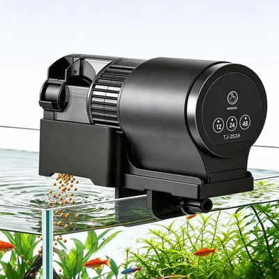 Aquarium-Futterautomat, 100 ml, Timer 8/12/24 h, feuchtigkeitsbeständig