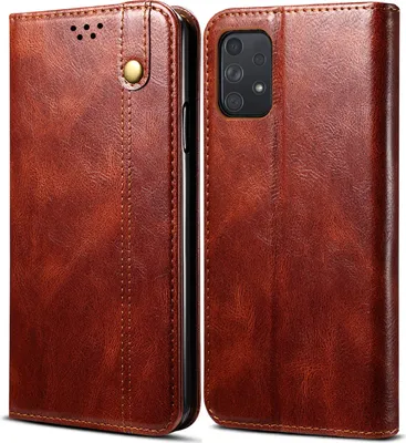 Image de Etui pour Samsung Galaxy A52 5G/4G, étui en cuir avec fonction stand rouge