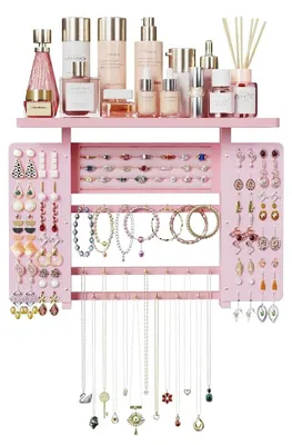 Produktbild von Wandhalterung für Schmuck mit 20 Haken und Schublade