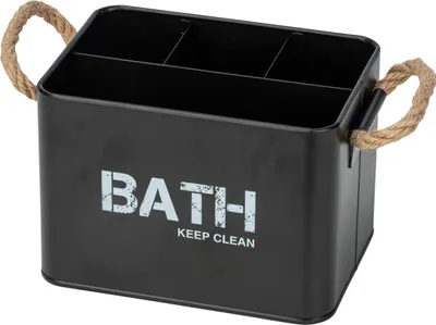 Produktbild von WENKO Bad Box Gara mit 4 Fächern Aufbewahrungs Bad WC Organizer Haushalt Küchen