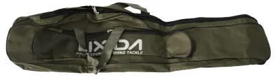 Image de Sac pour canne à pêche en tissu Oxford 420D, organiseur de matériel de pêche pliable et portable, grands compartiments, vert foncé, 150 cm