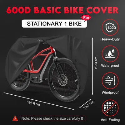Obrázok produktu pre Plachta na bicykel pre 1 bicykel, vodotesná, 600DPolyuretánpovlak, vonkajšie